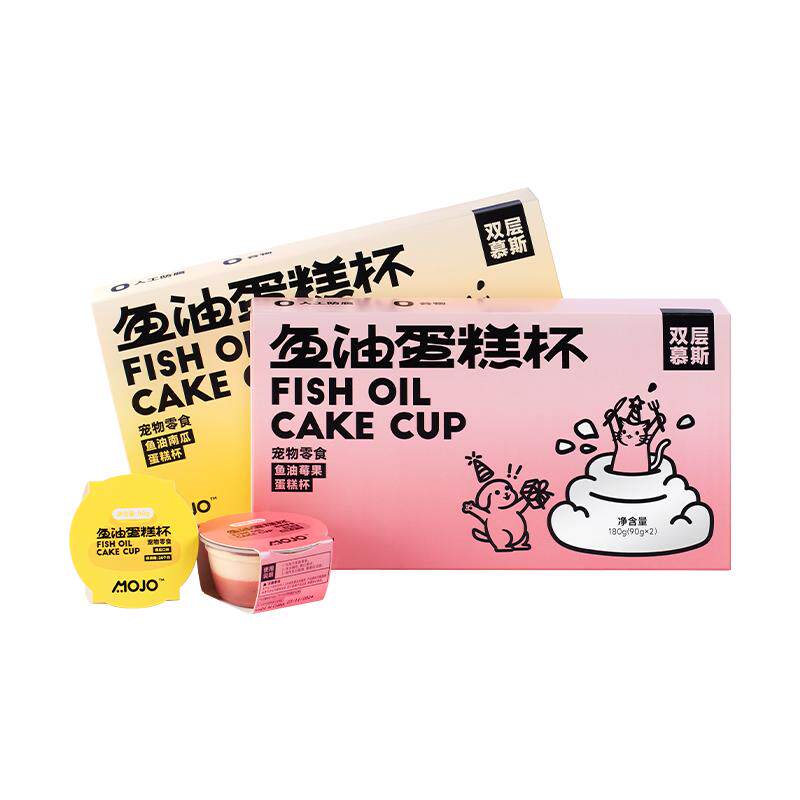 MOJO魔球蛋糕杯猫咪生日罐头猫狗零食罐头慕斯奶糕罐鱼油美毛罐头