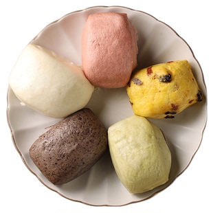 左右吾家五行馒头主食早餐半成品速即食养生粗粮酒酿馒头O糖加热