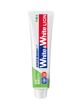 【檀健次】LION狮王WHITE&WHITE大白小苏打益生菌美白牙膏180g