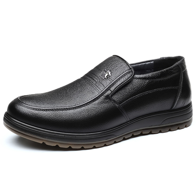 Plover牛筋底防滑真皮商务休闲鞋