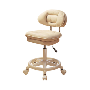化妆椅美容院专用靠背椅子美甲美发师升降椅旋转轮滑吧台凳大工椅
