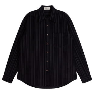 MCCEVTG美式咔叽 重磅丝光棉提花复古衬衫男长袖加厚休闲rrl上衣