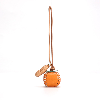 包挂件头层牛皮复古真皮包包挂饰