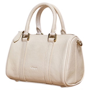 食草堂波士顿包2025新款女士包包枕头包彩色植鞣皮单肩包手提包