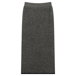 niko and ...半身裙女2026春季新款纯色垂坠休闲针织直筒裙580066