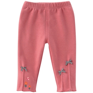 女童裤子秋冬外穿3一岁女宝宝幼儿冬季小儿童冬装6婴儿加绒打底裤