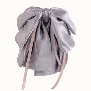 法式气质百搭新款蝴蝶结半扎马尾抓夹女时尚蓬松显发量多发夹头饰