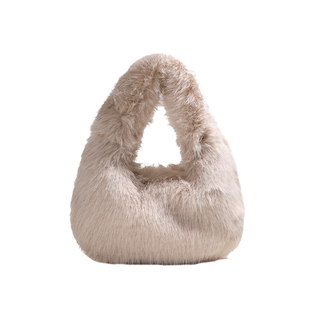 2025新款小众质感毛绒包包女时尚洋气手拎包秋冬毛毛手提包手机包