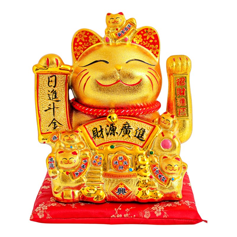 2026新款招财猫摆件开业礼品大号自动招手店铺前台客厅摇手发财猫