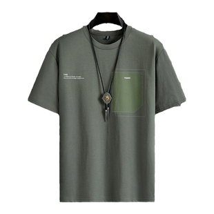 黑科技冰感冰丝短袖t恤男新款男士胖子加肥加大夏季透气大码男装