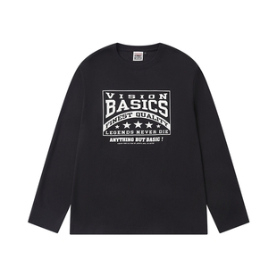 VISION官方 历史复刻图案VISION BASICS宽松长袖T恤街头男女2色