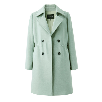 颜域2021年冬季新款直筒风衣外套