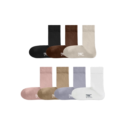 亲相见100%棉防臭抗起球中筒袜女