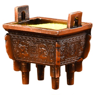 迷你合金铜鼎香炉上香家用室内供香财神爷特小号鼎炉供奉佛香火