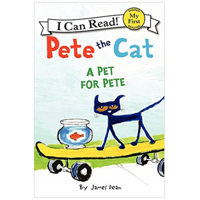 【现货】【I can read】Pete the Cat: A Pet for Pete/James Dean/HarperCollins皮特猫的宠物 儿童分阶阅读图书3-6岁