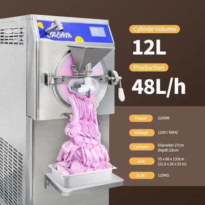 商用硬质冰淇淋机意式gelato设备 硬冰激凌机硬冰 batch freezer