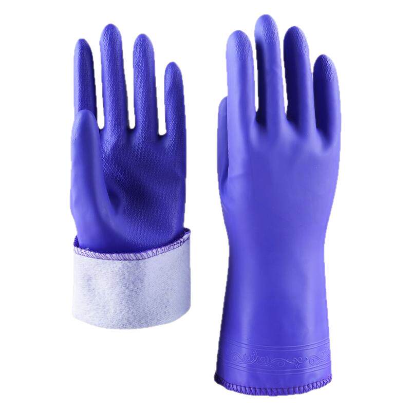 冬季加绒保暖防水洗碗手套橡胶冬天洗衣服塑胶皮乳胶厨房耐用家务