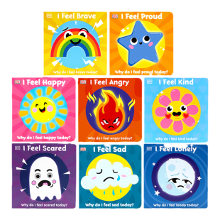 DK出版英文原版绘本小宝的情绪管理系列 First Emotions I Feel Angry/Happy/Proud/Sad/Brave 高兴沮丧骄傲幼儿童性格培养纸板书