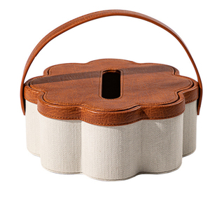 创意花瓣纸巾盒高级感客厅茶几家用高档抽纸盒餐厅商用纸抽收纳盒