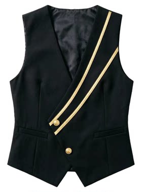 个性马甲坎肩男女通用工作服装ktv服务员调酒魔术师桌球会所背心