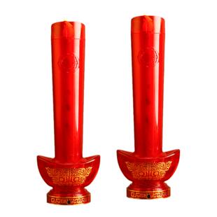 电子蜡烛led节能环保仿真火焰充电电池两用高亮元宝节日供佛红烛