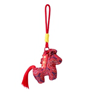 2026马年吉祥物公仔挂件小马挂饰包包上的装饰新年生肖车载钥匙扣