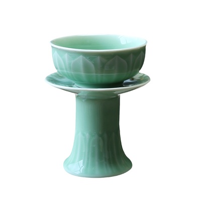 青瓷陶瓷中式大众分体供菜碗斋碗