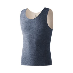 都市丽人保暖背心男士无痕德绒发热内穿打底衫羊绒蚕丝贴片上衣冬