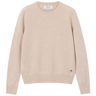 鄂尔多斯1980 女装圆领仿烫钻装饰羊绒衫25年秋冬新品时尚针织衫