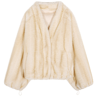 落落狷介环保皮草毛毛外套女