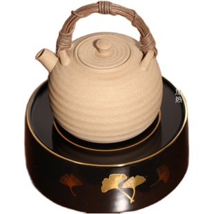 陶壶煮茶壶茶台泡茶用提梁烧水壶电陶炉明火侧把围炉煮茶茶具套装
