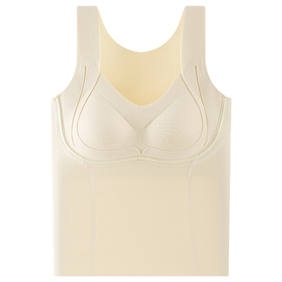 保暖背心女无痕羊毛蚕丝聚拢提拉