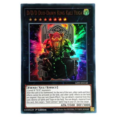 游戏王 美英一刷 GFP2-EN142  UR DDD 双晓王 末法神  Q1B DD3