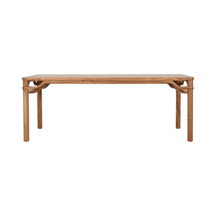 徽州木府老榆木茶桌椅组合仿古原木茶台实木明清餐桌新中式茶道桌