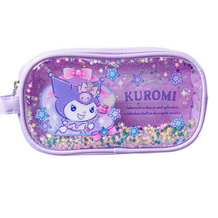 正版三丽鸥库洛米流沙双层笔袋高颜值ins风女孩凯蒂猫笔盒幼儿园儿童透明大容量文具收纳袋一二年级学习奖励