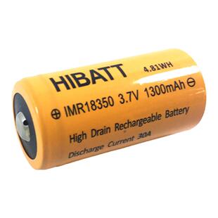 HIBATT 18350 1300mAh 14500 3.7V电动工具 强光手电筒动力锂电池
