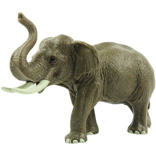 单个仿真动物野生模型实心大象长颈鹿老虎熊猫鳄鱼北极熊狼豹子