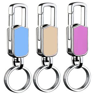 汽车钥匙扣不锈钢男士腰挂锁匙扣女生情侣创意个性挂件钥匙链圈环