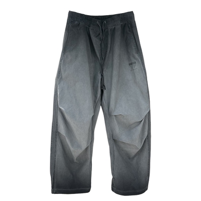 潮牌秋季直筒休闲裤男韩版纯色结构拼接宽松青年帅气百搭阔腿长裤