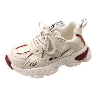 女童鞋子运动鞋2026夏季新款儿童透气网面老爹鞋中大童女孩单网鞋