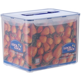 乐扣乐扣塑料保鲜盒大容量12L冰箱收纳相机邮票密封箱粮水果食品