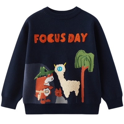 [VIP]MQD童装男童毛衣针织衫秋冬款线衫儿童加厚打底衫宝宝保暖毛