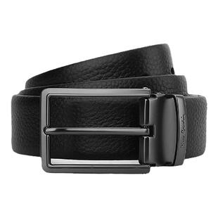 皮尔卡丹针扣皮带男真皮腰带2025新款牛皮男士商务休闲牛仔裤裤带