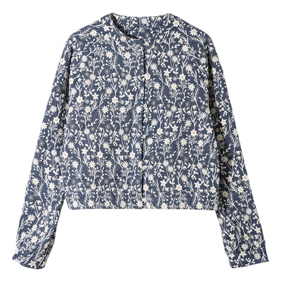 GESGOO设计感绣花短款棉外套