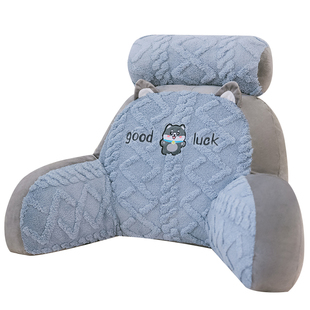 毛绒靠枕床头大靠背沙发靠背枕座椅护腰靠垫办公室床上抱枕睡觉冬