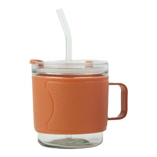 水杯玻璃杯吸管杯女生高颜值带把手马克杯双饮杯牛奶果汁饮料杯子