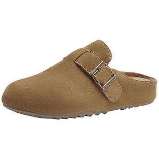 热风勃肯鞋女2025年秋季新款百搭外穿拖鞋复古休闲女鞋H15W25106