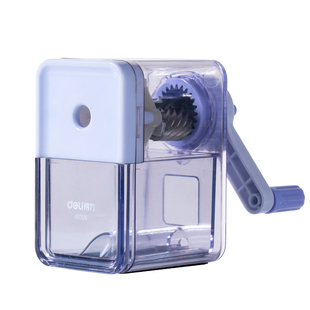 得力转笔刀小学生专用卷笔刀手摇式削笔刀手动铅笔刀自动进铅易用