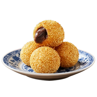 芝麻球红豆沙馅麻团早餐下午茶油炸半成品麻团麻圆年货夜家宴速食