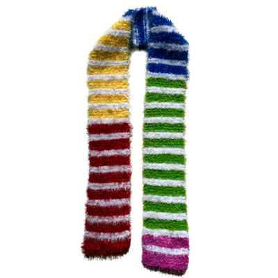 手工编织冬季拼色y2k彩色围巾